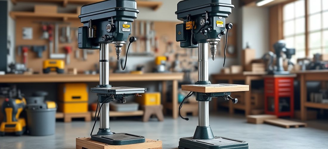 comparez les perceuses à colonne d’établi et sur socle selon l’espace disponible, le poids et la stabilité pour choisir le modèle adapté à votre atelier.