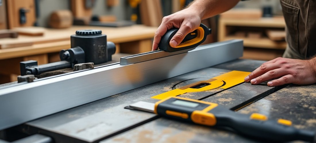 apprenez à régler une scie circulaire sur table : vérifiez l’équerrage de la lame et alignez le guide pour des coupes précises et sécuritaires.